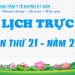 LỊCH TRỰC TUẦN THỨ 21 – NĂM 2021