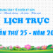 LỊCH TRỰC TUẦN THỨ 25 – NĂM 2021