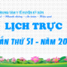 LỊCH TRỰC TUẦN THỨ 51 – NĂM 2021