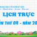 LỊCH TRỰC TUẦN THỨ 04 – NĂM 2022