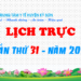 LỊCH TRỰC + HỘ TỐNG TUẦN THỨ 31 – NĂM 2022