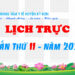 LỊCH TRỰC TUẦN THỨ 11 – NĂM 2023