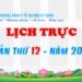 LỊCH TRỰC TUẦN THỨ 12 – NĂM 2023