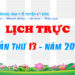 LỊCH TRỰC TUẦN THỨ 13 – NĂM 2023