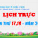 LỊCH TRỰC TUẦN THỨ 17, 18 – NĂM 2023