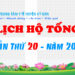 LỊCH HỘ TỐNG TUẦN THỨ 20 – NĂM 2023