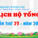 LỊCH TRỰC TUẦN THỨ 23 – NĂM 2023