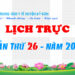 LỊCH TRỰC TUẦN THỨ 26 – NĂM 2023