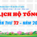 LỊCH HỘ TỐNG TUẦN THỨ 32 – NĂM 2023