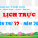 LỊCH TRỰC TUẦN THỨ 32 – NĂM 2023