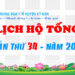 LỊCH HỘ TỐNG TUẦN THỨ 34 – NĂM 2023