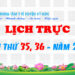 LỊCH TRỰC TUẦN THỨ 35, 36 – NĂM 2023
