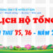 LỊCH HỘ TỐNG TUẦN THỨ 35, 36 – NĂM 2023
