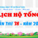 LỊCH HỘ TỐNG TUẦN THỨ 37 – NĂM 2023