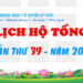 LỊCH HỘ TỐNG TUẦN THỨ 39 – NĂM 2023