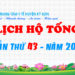 LỊCH HỘ TỐNG TUẦN THỨ 43 – NĂM 2023