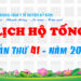 LỊCH HỘ TỐNG TUẦN THỨ 41 – NĂM 2023