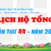 LỊCH HỘ TỐNG TUẦN THỨ 44 – NĂM 2023
