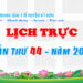 LỊCH TRỰC TOÀN VIỆN TUẦN THỨ 44 – NĂM 2023