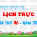 LỊCH HỘ TỐNG TUẦN THỨ 46 – NĂM 2023