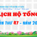 LỊCH HỘ TỐNG TUẦN THỨ 47 – NĂM 2023