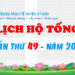 LỊCH HỘ TỐNG TUẦN THỨ 49 – NĂM 2023