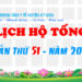 LỊCH HỘ TỐNG TUẦN THỨ 51 – NĂM 2023