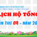 LỊCH HỘ TỐNG TUẦN THỨ 04 NĂM 2024