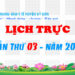 LỊCH TRỰC TOÀN VIỆN TUẦN THỨ 03 NĂM 2024