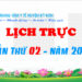 LỊCH TRỰC TOÀN VIỆN TUẦN THỨ 02 – NĂM 2024