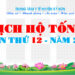 LỊCH HỘ TỐNG TUẦN THỨ 12 – NĂM 2024