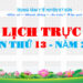 LỊCH TRỰC TOÀN VIỆN TUẦN THỨ 13 – NĂM 2024