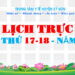 LỊCH TRỰC TOÀN VIỆN TUẦN THỨ 17-18 NĂM 2024