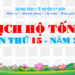 LỊCH HỘ TỐNG TUẦN THỨ 15 – NĂM 2024
