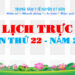 LỊCH TRỰC TOÀN VIỆN TUẦN THỨ 22 – NĂM 2024