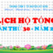 LỊCH HỘ TỐNG TUẦN THỨ 30 NĂM 2024