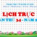 LỊCH TRỰC TOÀN VIỆN TUẦN THỨ 34 NĂM 2024