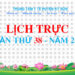LỊCH TRỰC TOÀN VIỆN TUẦN THỨ 38 NĂM 2024