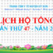 LỊCH HỘ TỐNG TUẦN THỨ 47 NĂM 2024
