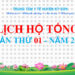 LỊCH HỘ TỐNG TUẦN THỨ 01 NĂM 2025