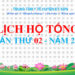 LỊCH HỘ TỐNG TUẦN THỨ 02 NĂM 2025