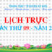 LỊCH HỘ TỐNG TUẦN THỨ 09 NĂM 2025