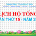 LỊCH HỘ TỐNG TUẦN THỨ 15 NĂM 2025