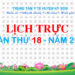LỊCH TRỰC TOÀN VIỆN TUẦN THỨ 18 NĂM 2025