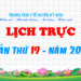 LỊCH TRỰC TOÀN VIỆN TUẦN THỨ 19 NĂM 2025