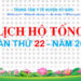 LỊCH HỘ TỐNG TUẦN THỨ 22 NĂM 2025